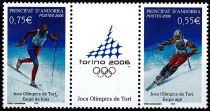2006 - Andorre français n° 622/623 - Sports - JO hiver - 2006 Turin