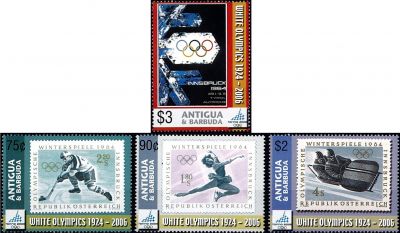 2006 - Antigua et Barbuda Timbres n� 3709/3712 - Jeux Olympiques d\'hiver - 2006 Turin (1)