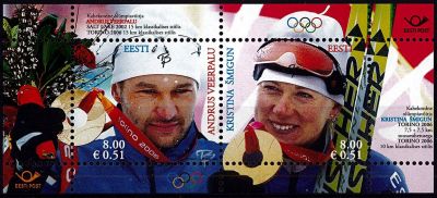 2006 - Bloc timbres Estonie BF-25 - JO d\'hiver, Turin 2006