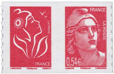 2006 - France Adh�sifs P96 (3977+3744) Paire 60�me anniversaire de la Marianne de Gandon