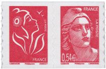 2006 - France Adhésifs P96 (3977+3744) Paire 60ème anniversaire de la Marianne de Gandon