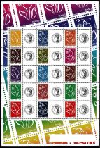 2006 - France Personnalisé F3935A - Marianne de Lamouche, feuillet 15 timbres légende Phil@poste (Logo \ Cérès\ )