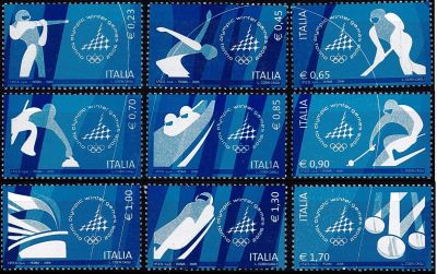 2006 - Italie timbres n� 2832/2839 - Jeux Olympiques d\'hiver - 2006 Turin