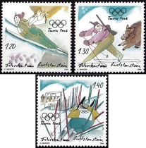 2006 - Liechtenstein timbres n° 1335/1337 - Jeux Olympiques d\'hiver - 2006 Turin
