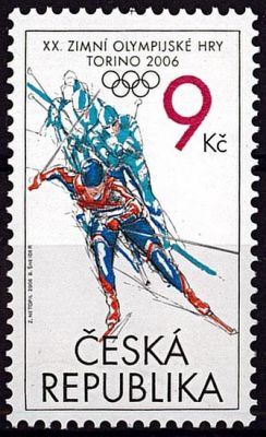 2006 - R�publique Tcheque Timbre n� 420 - Jeux Olympiques d\'hiver - 2006 Turin