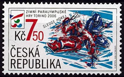 2006 - R�publique Tcheque Timbre n� 421 - Jeux paralympiques d\'hiver - 2006 Turin