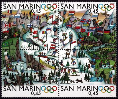 2006 - Saint Marin timbres n� 2039/2042 - Sports - JO hiver - 2006 Turin