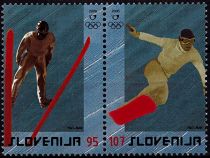 2006 - Slovenie timbres n° 531/532 - Jeux Olympiques d\'hiver - 2006 Turin