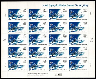2006 - Timbres Etats Unis d\'Am�rique F3744 - JO d\'hiver, Turin 2006