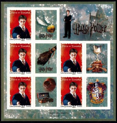 2007 - Feuillet Adh�sif France F114 - F�te du timbre Harry Potter VARI�T� Gomme Invers�e