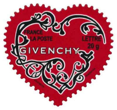 2007 - France Adh�sifs 102_103 (3998_3999) Saint Valentin C�urs couturier de la maison Givenchy