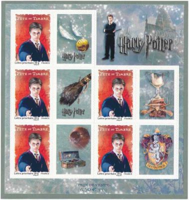 2007 - France Adh�sifs F114_F116 - F�te du timbre - \ Harry Potter\  -  Feuillets avec 5 vignettes illustr�es diff�rentes