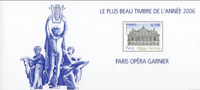 2007 - Timbre Bloc Souvenir France Op�ra Garnier 2006 - 24