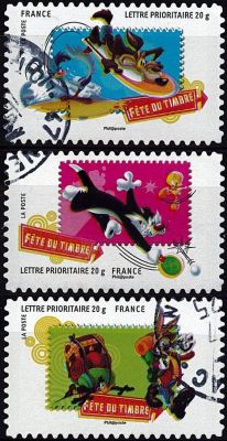 2009 - France Adh�sifs 268/270 - F�te du timbre - Warner Bros, Looney Tunes