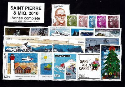 2010 - Saint Pierre et Miquelon 966-990 - Ann�e compl�te de timbres