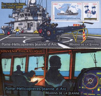 2010 - Timbre Bloc Souvenir France Porte H�licopt�re Jeanne d\'Arc - 55