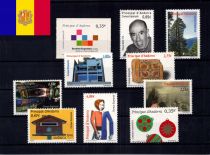 2011 - Andorre Espagnol Timbres n&deg; 367/376 - Ann&eacute;e compl&egrave;te