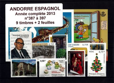 2013 - Andorre Espagnol n� 387/397 - Ann�e compl�te