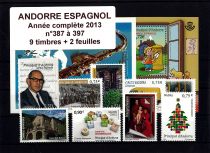 2013 - Andorre Espagnol n&deg; 387/397 - Ann&eacute;e compl&egrave;te