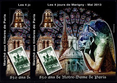 2013 - France Blocs Marigny 25D + 25ND - 850 ans de Notre-Dame de Paris
