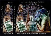 2013 - France Blocs Marigny 25D + 25ND - 850 ans de Notre-Dame de Paris