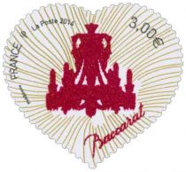 2014 - France Timnre n&deg; 4883 - Saint-Valentin, Coeur de Baccarat poudre de Cristal