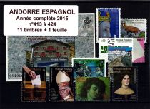 2015 - Andorre Espagnol n&deg; 413/424 - Ann&eacute;e compl&egrave;te