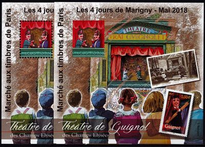 2018 - France Blocs Marigny 30D + 30ND - Bicentenaire du Guignol des Champs-Elys�es