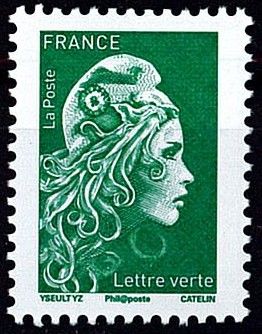 2018 - France n� 5252 - Marianne l\'engag�e - LV vert (Phil@poste)
