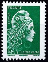 2018 - France n° 5252 - Marianne l\'engagée - LV vert (Phil@poste)