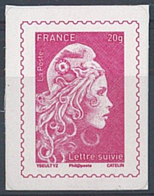 2019 - FRANCE Adh�sif n�1656B - Marianne l\'engag�e Lettre Suivie (LS20 g rose) Phil@poste