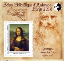 2019 Bloc CNEP n°82 Salon Philatélique de Paris Hommage Léonard de Vinci