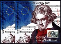 2020 - France Blocs Marigny 32D + 32ND - 250ème anniversaire de la naissance de Ludwig Van Beethoven