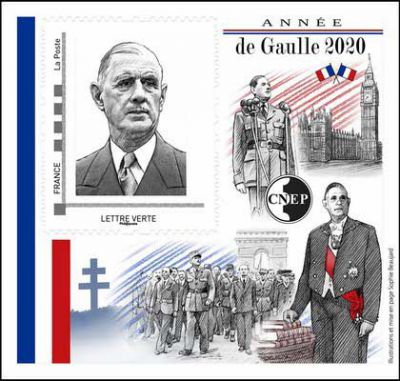 2020 Bloc CNEP n�84 Salon Philat�lique d\'Automne Ann�e De Gaulle 