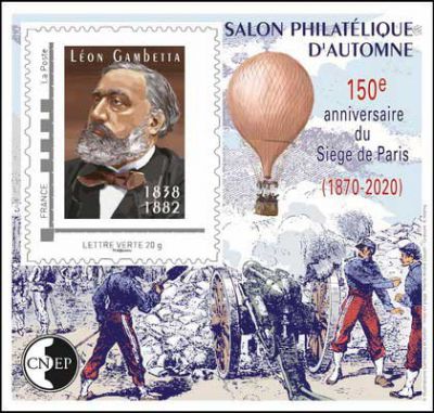 2020 Bloc CNEP n�85 Salon Philat�lique d\'Automne L�on Gambetta 