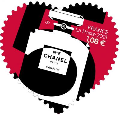 2021 - Timbres Adh�sifs France Saint Valentin Coeur Chanel - (2021)