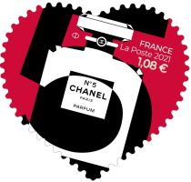 2021 - Timbres Adhésifs France Saint Valentin Coeur Chanel - (2021)