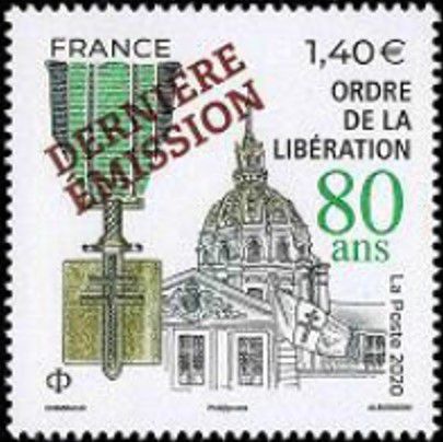 2021 - Timbres France ordre de la libération surchagé DERNIERE ÉMISSION -  (5458A