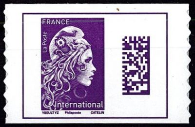 2022 - France n� 1656Aa - Marianne l\'engag�e - TVP international (carnet adh�sif) (Philaposte)