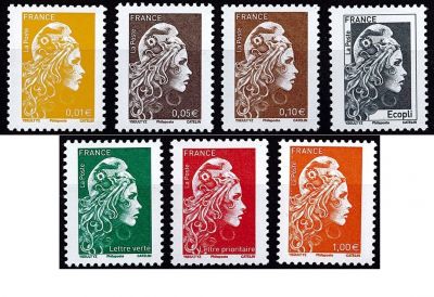 2022 - France n� 5248A/5253A - Marianne l\'engag�e - 7 valeurs (Philaposte)