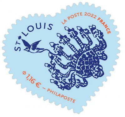 2022 - Timbres Adh�sifs France Saint Valentin Saint Louis - (AD.))
