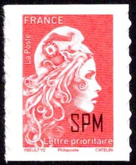 2022 Saint Pierre et Miquelon TVP rouge Marianne l\'engag�e Philaposte