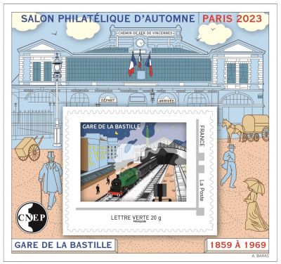 2023 - Bloc CNEP 94 - Salon Philat�lique d\'Automne Gare de la Bastille                        