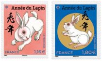 2023 - France 5646_ 5648 Année du lapin petit format