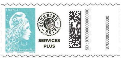 2023 - Timbre Adh�sif Roulette Marianne l\'engag�e Lettre Service Plus 