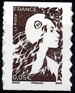 2023 - Timbre France ADH2356 - Adh�sif Marianne de l\'Avenir 0,05 (bistre)