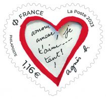 2023 - Timbres Adhésifs France Saint Valentin Agnes b. 