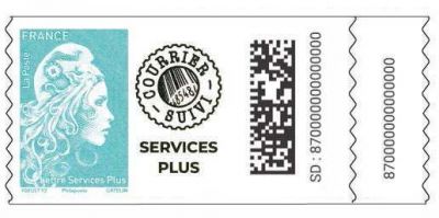 2023 - Timbres Adh�sifs Marianne l\'engag�e Lettre Service Plus 