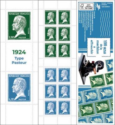2024 - Bande carnet France C1534 - \ 1924 Type Pasteur\ 