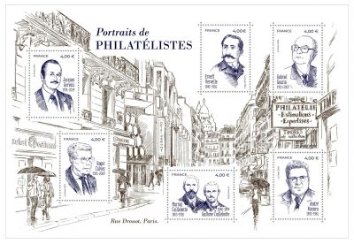 2024 - Feuillet France - Portraits de PHILAT�LISTES